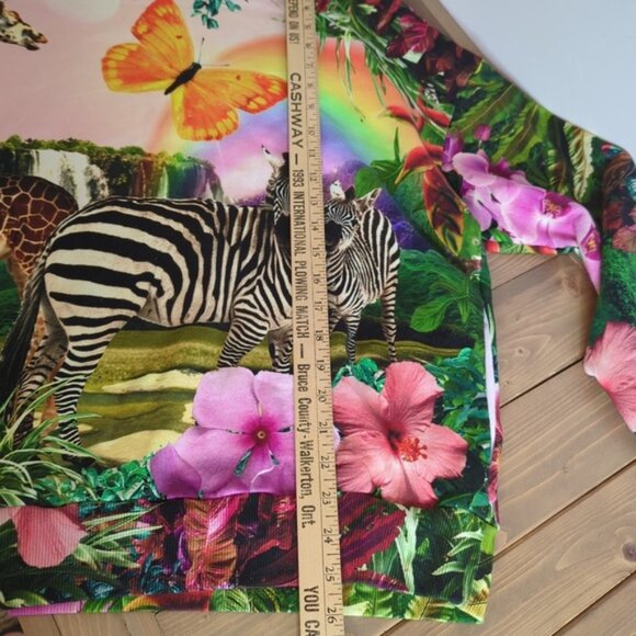 Desigual Oversized Tropical Print Colorful Hoodie Sweat Shirt - Picture 9 of 12